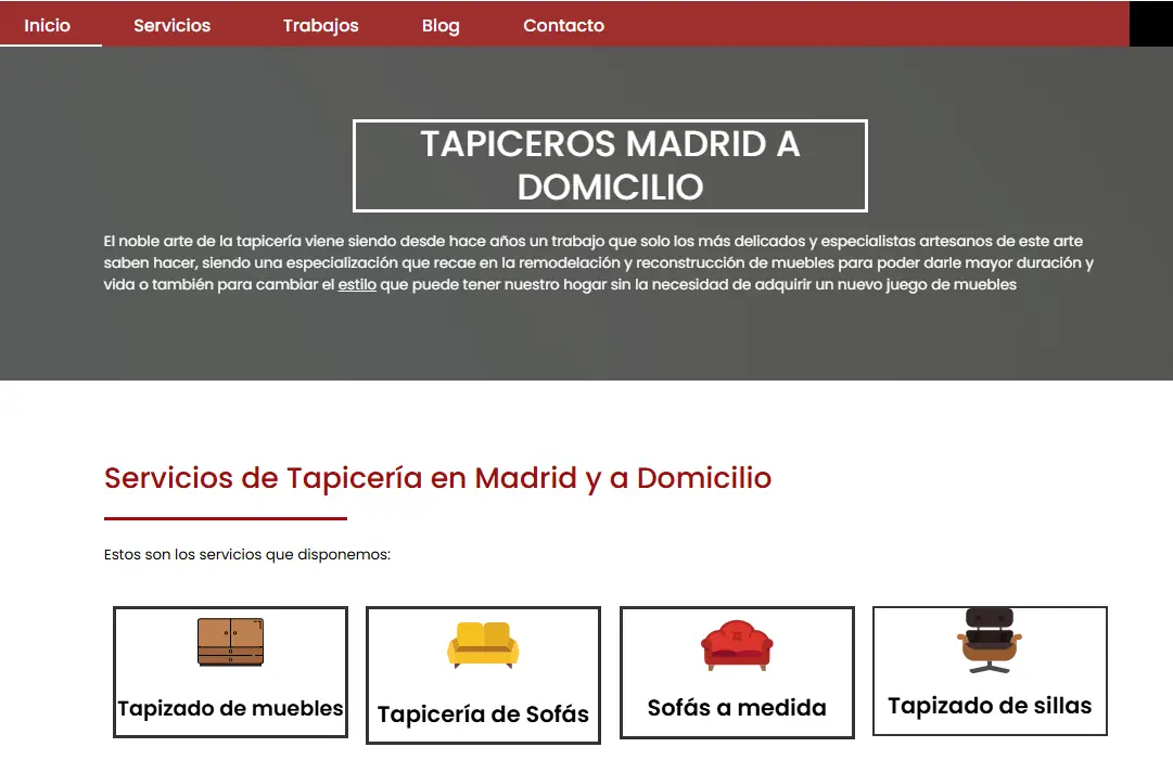 Resultados de la campaña Google Ads de Negocio de tapicería